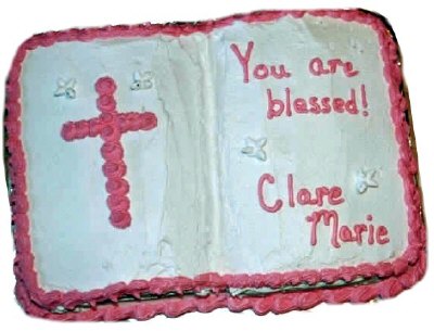 Bible Baptism Cake